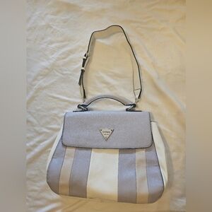 Guess Purple/ White/ Cream Bay View Satchel